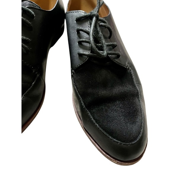 Madewell Alex Black Leather & Suede Lace-Up Oxfords Sz 7.5 - Picture 2 of 8